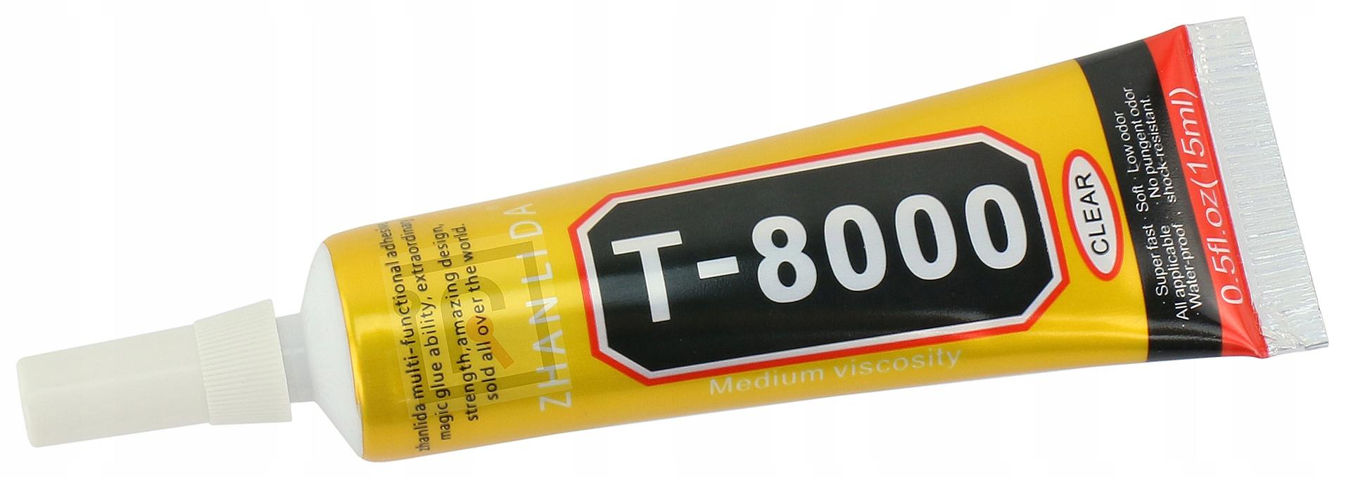 Univerzální lepidlo T8000 15ml - čiré těsnící lepidlo vhodné pro LCD, dotyků a těl MT