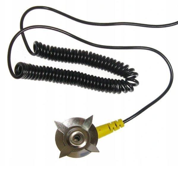 Zemnící vodič s klipem pro ESD rohož - uzemnění pro antistatické rohože - Zemnící kabel pro ESD antistatické rohože