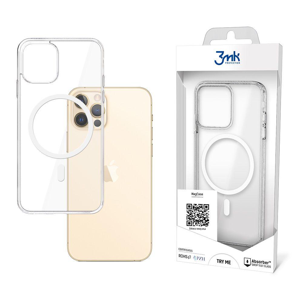 3MK Obal iPhone 12 Pro MagSafe transparentní - Nabíjejte bez omezení