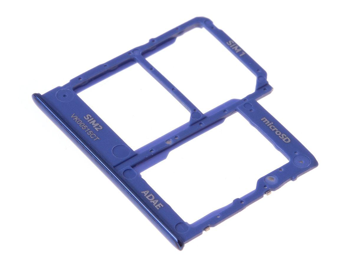 Original SIM tray card Samsung SM-A415 Galaxy A41 - blue