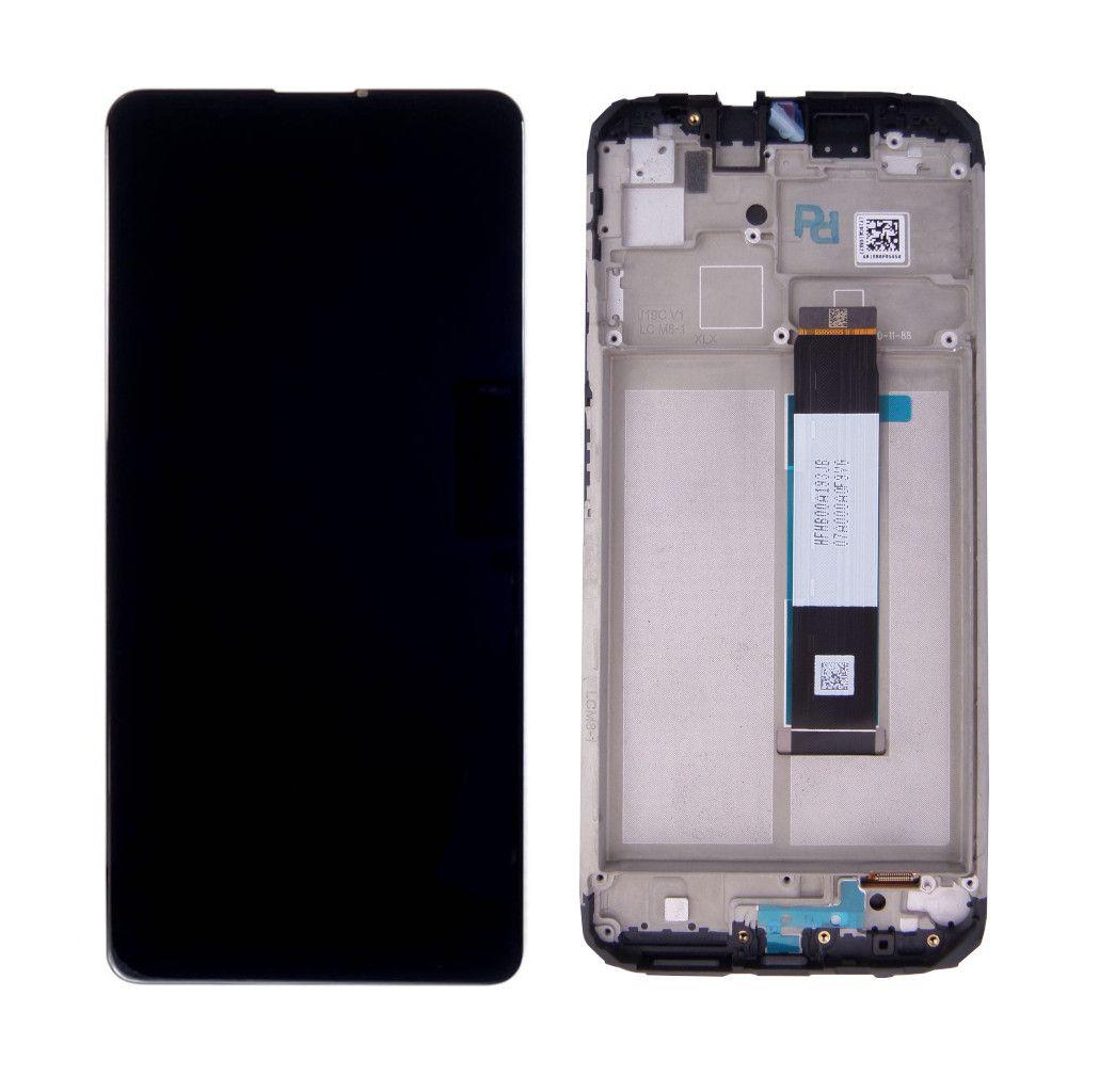 Originál LCD + Dotyková vrstva Xiaomi Redmi 9T černá s rámečkem repasovaný díl - vyměněné sklíčko