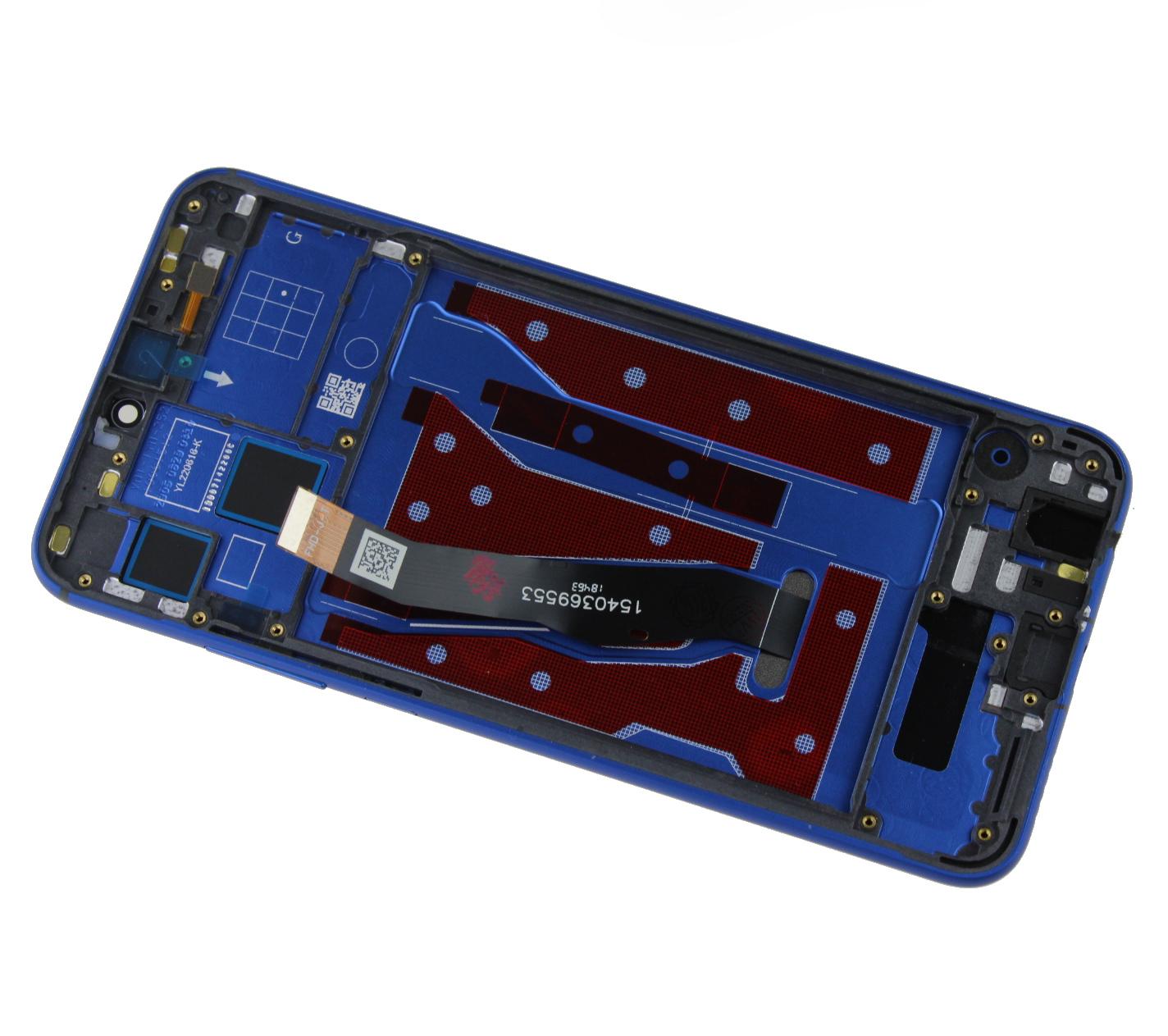 Originál LCD + Dotyková vrstva Huawei Honor 8X modrá repasovayný díl - vyměněné sklíčko