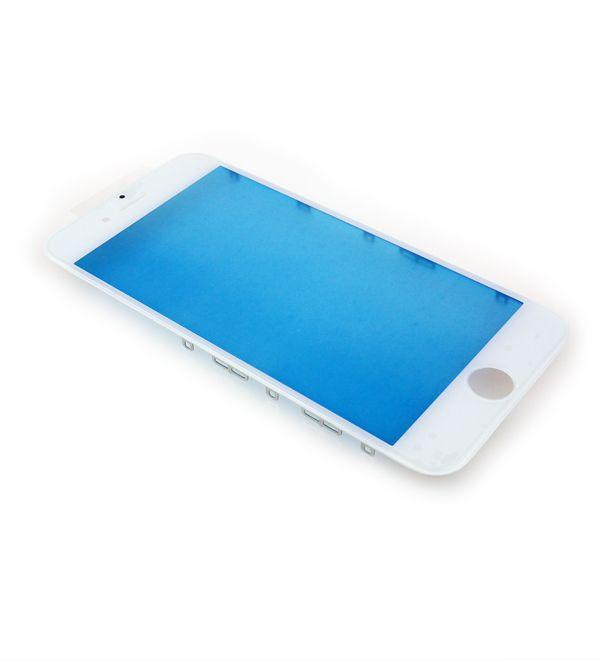 LCD sklíčko iPhone 6s bílé + rámeček - sklíčko displeje