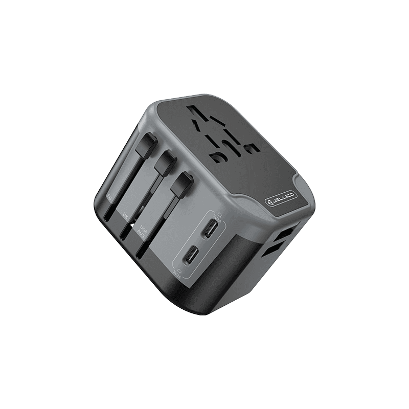 JELLICO universal travel adapter S3 3.4A Max 2400W Black