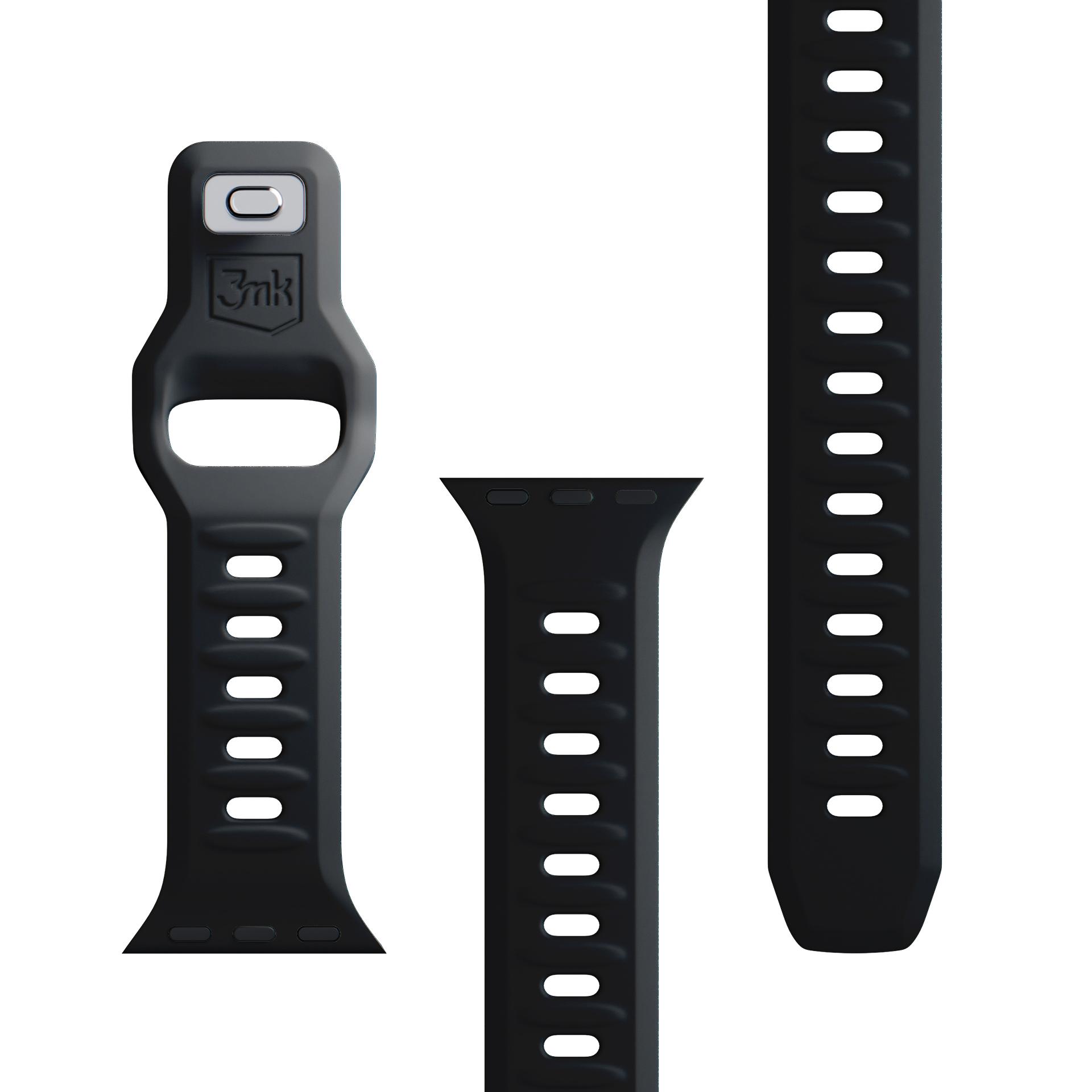 3mk Silicone Watch Strap silikonový náramek pro Apple Watch 42/44/45/49 mm bílý