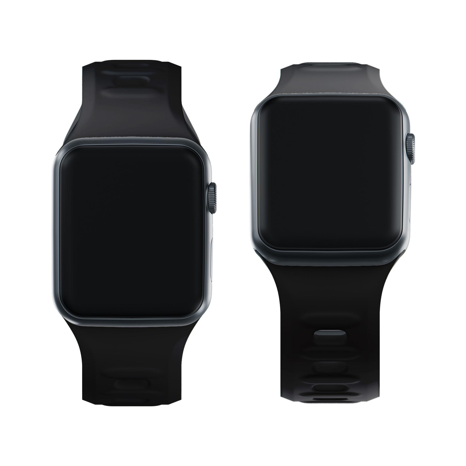 3mk Silicone Watch Strap silikonový náramek pro Apple Watch 42/44/45/49 mm černý