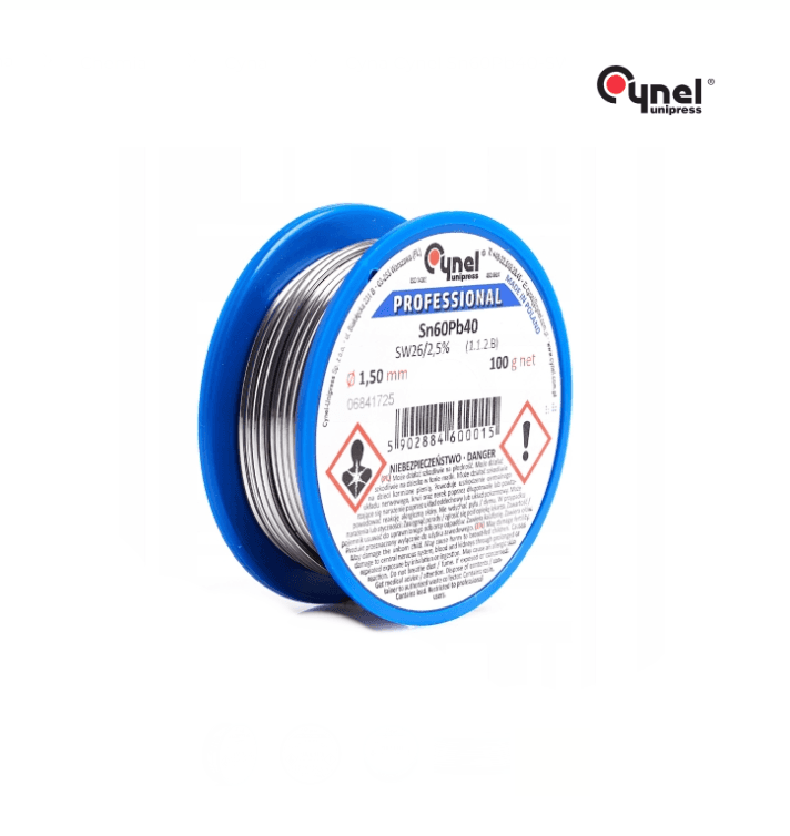 Soldering Tin / Cynel Sn60Pb40  with SW26 Flux 1.5mm 100g