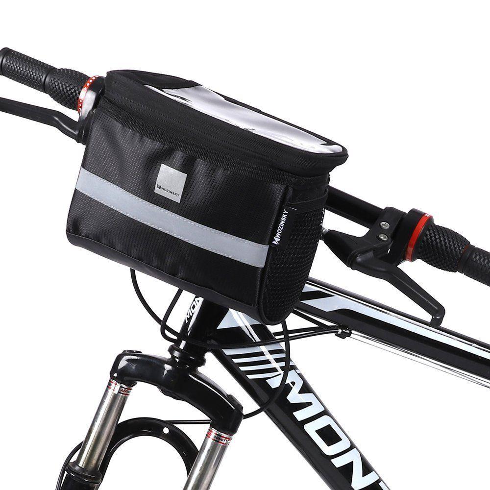 Cyklistická taška na kolo 2L WBB12BK s dotykovým okénkem na telefon 16x14x21 cm - pouzdro na mobil na kolo zn.Wozinsky