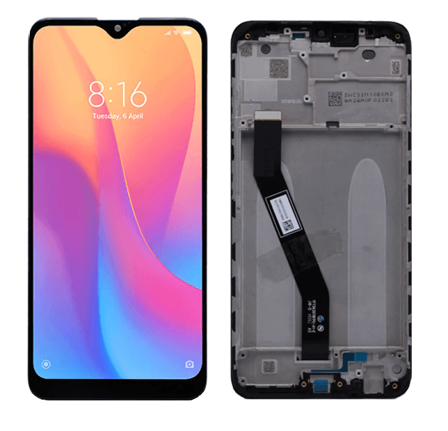 Original Front cover with touch screen and LCD display Xiaomi Redmi 9 - black