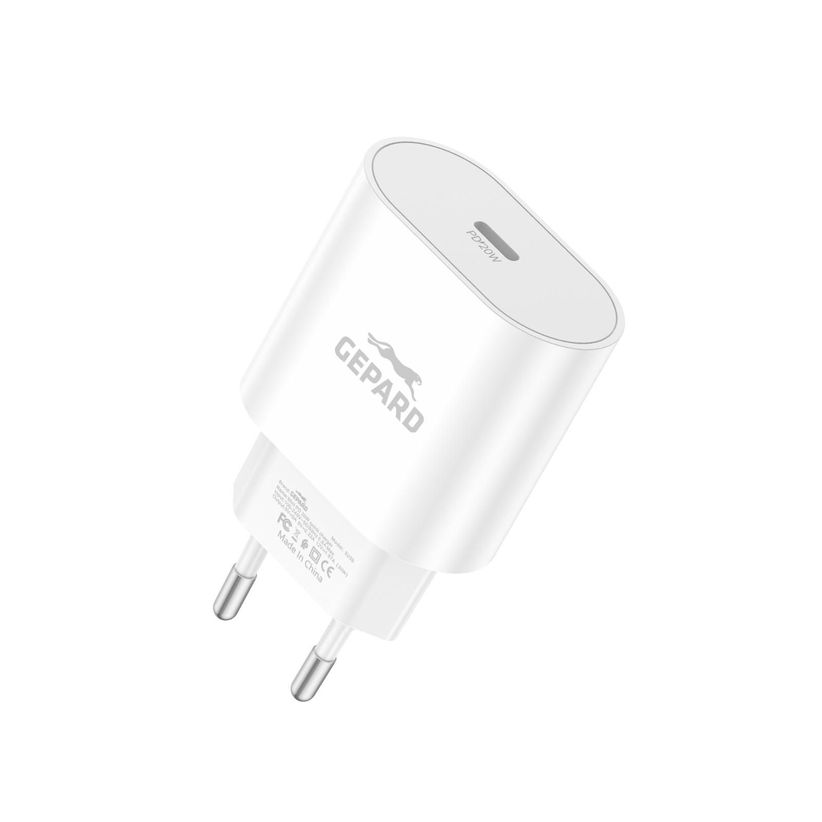 GEPARD ładowarka sieciowa - EU39 PD 20W USB-C biała