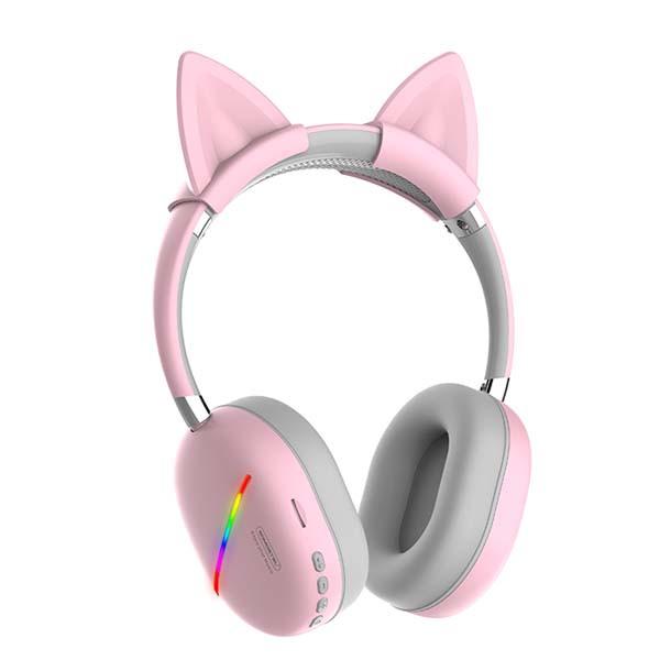 Somostel Wireless Over-Ear Headphones for Kids CJ17 BT 5.0 Pink