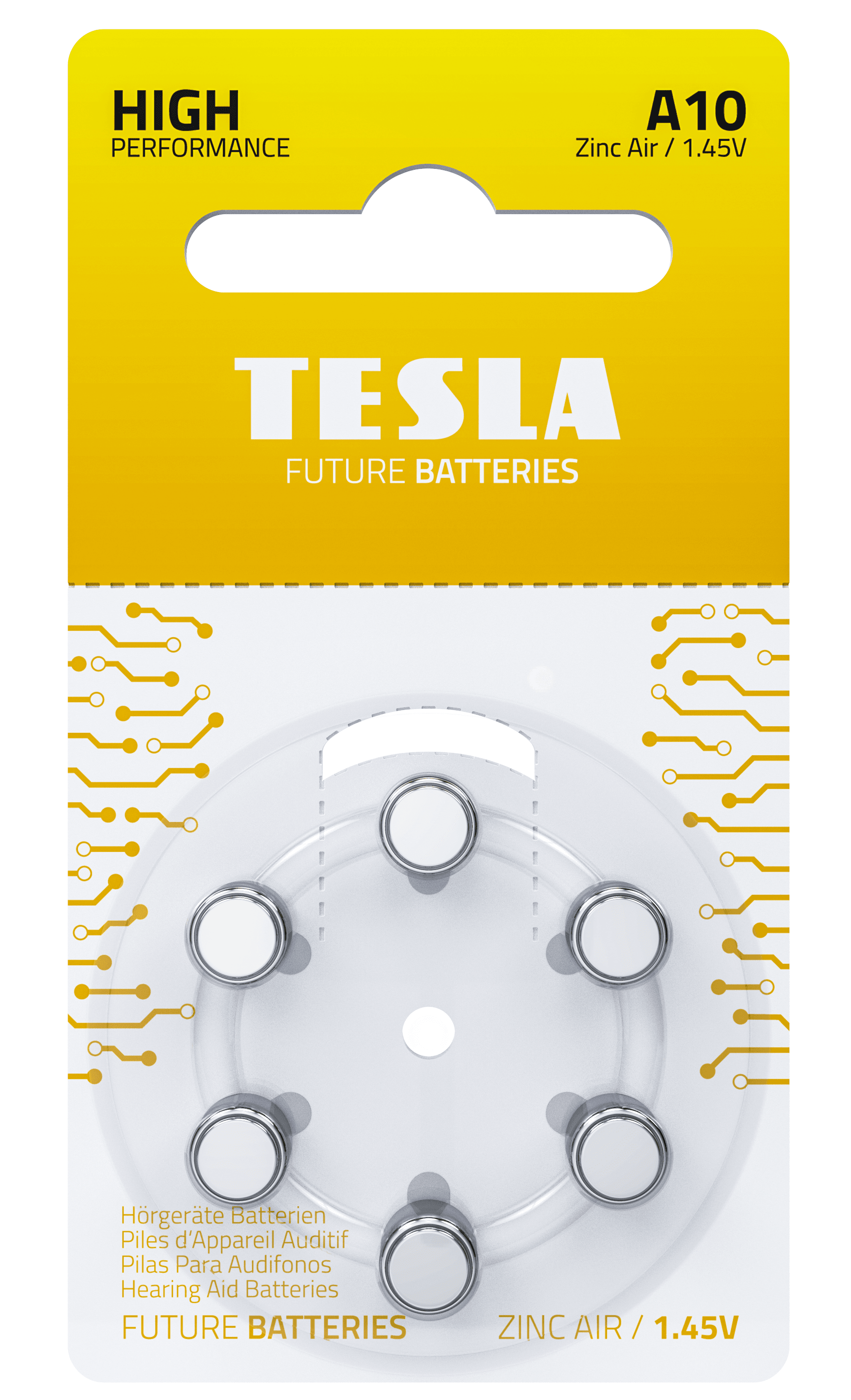 Baterie do naslouchátka Tesla A10/PR70/1,45V 6kusů