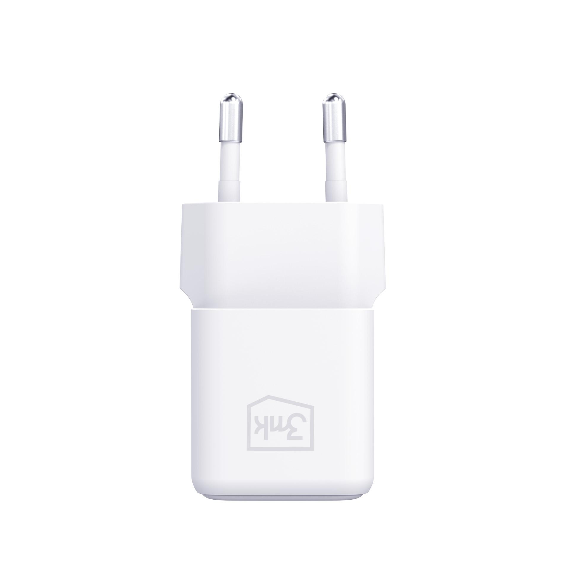 3MK 25W síťová nabíječka - Hyper Charger PD QC PPS 1x USB-C + USB-C / USB-C kabel bílá