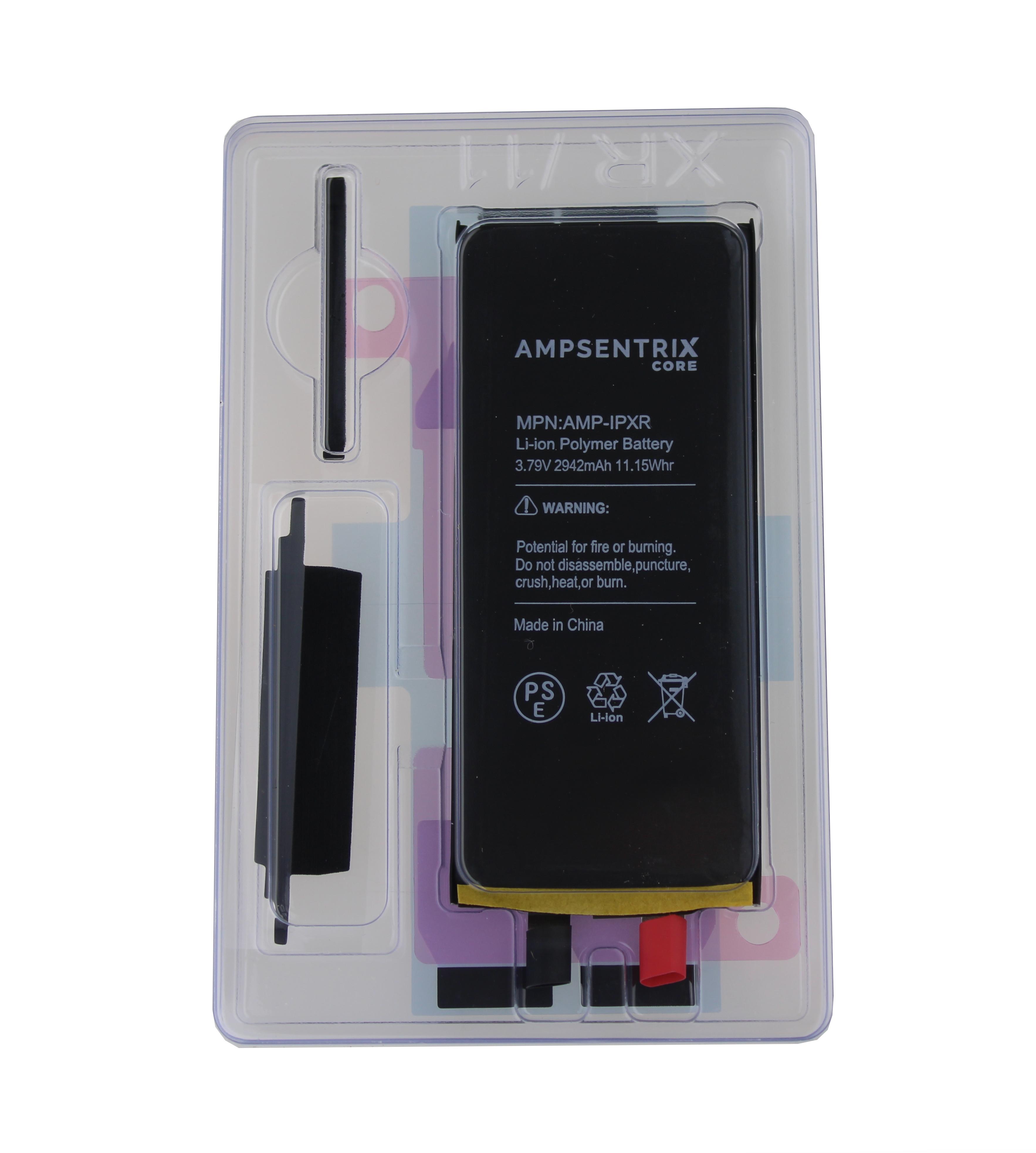 AmpSentrix Core Battery without Flex for iPhone XR (Cell) 2942 mAh