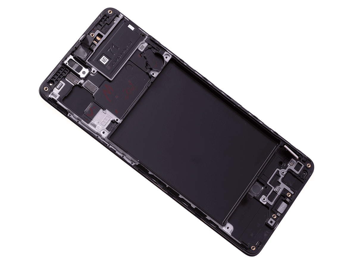 Originál LCD + Dotyková vrstva Samsung Galaxy A71 SM-A715 s rámečkem - repasovaný díl - vyměněné sklíčko