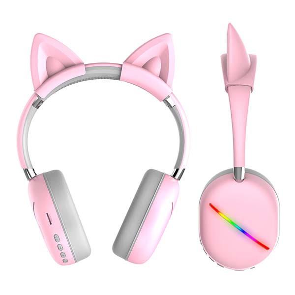 Somostel Wireless Over-Ear Headphones for Kids CJ17 BT 5.0 Pink