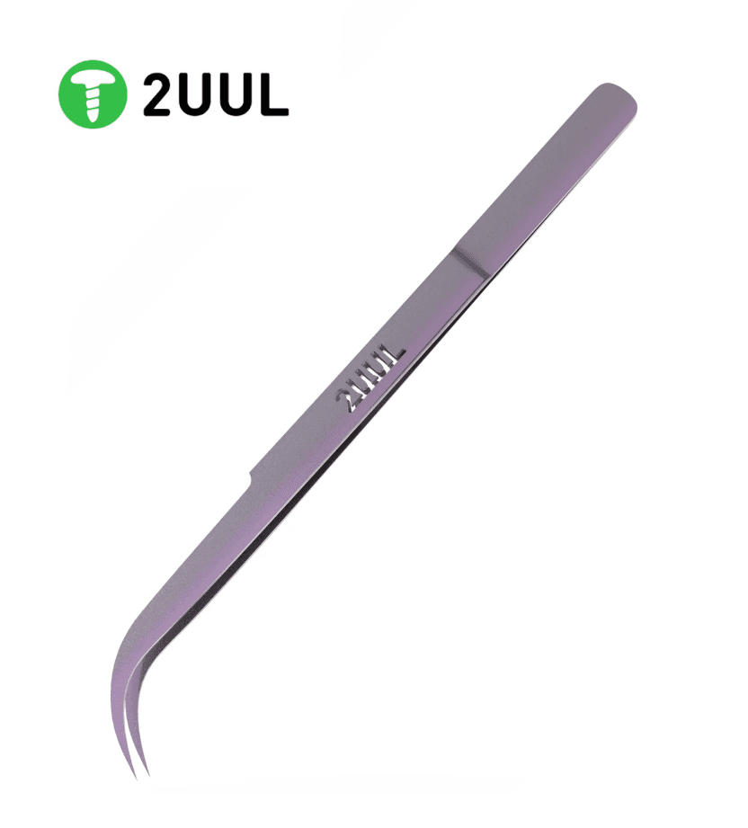 Precise tweezers 2uuL Ti22 ultralight curved titanium