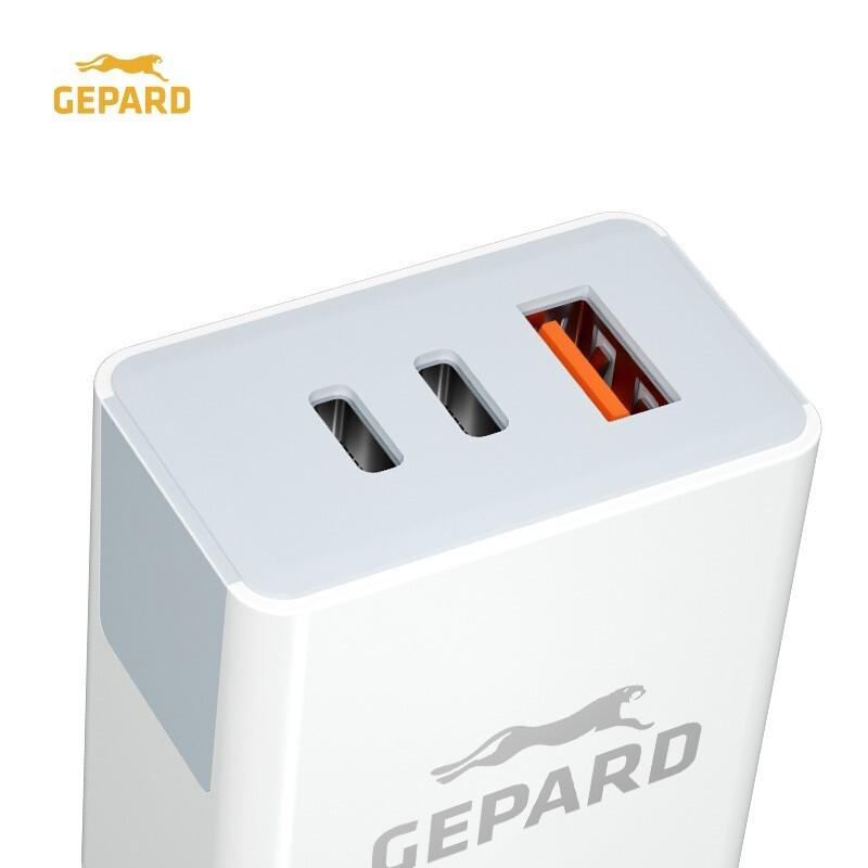 GEPARD wall charger PD 40W 2x USB-C + USB-A White