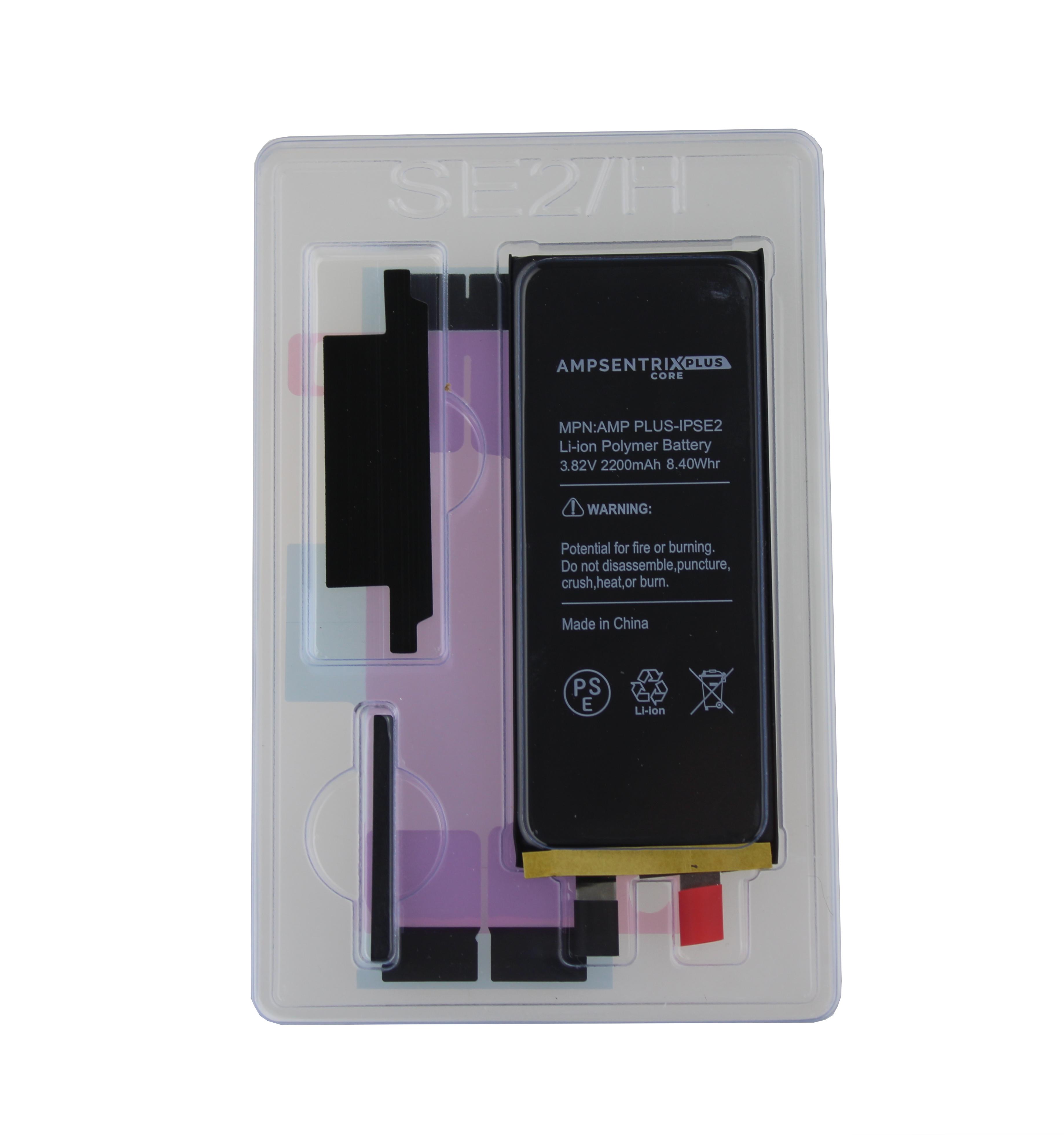 AmpSentrix Core Battery without Flex for iPhone SE 2020 Extended (Cell) 2200 mAh