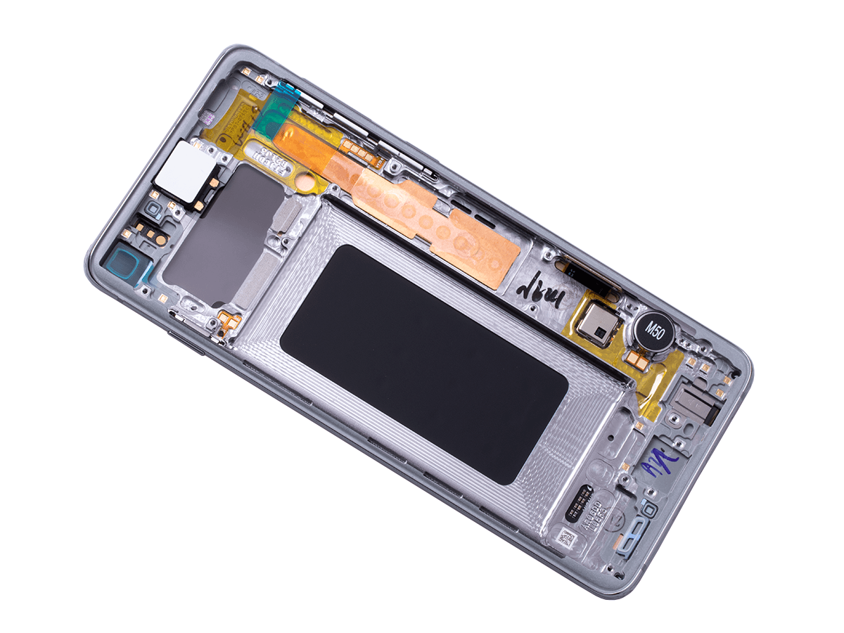 Oryginalny Wyświetlacz LCD + Ekran dotykowy Samsung SM-G973 Galaxy S10 - biały