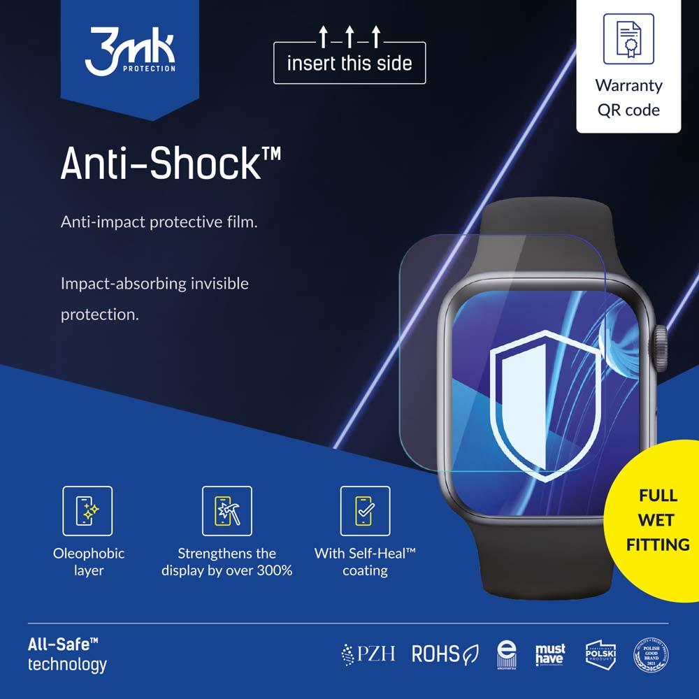3mk All-Safe - AIO bezpečná ochranná fólie 5ks - Anti-Shock Watch Full Wet Fittting 5