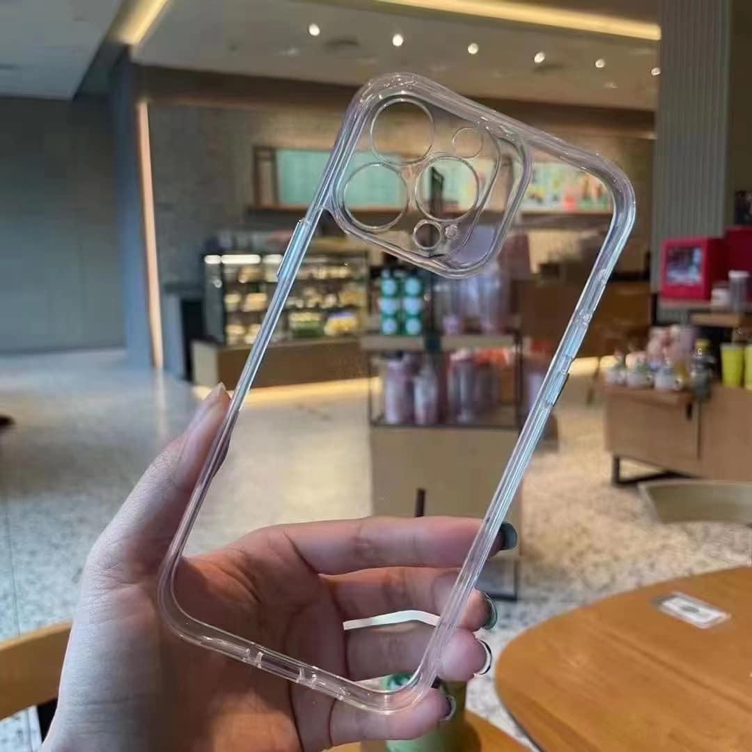 Obal iPhone 14 Pro PC+TPU pevné ochranné pouzdro transparentní