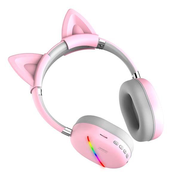 Somostel Wireless Over-Ear Headphones for Kids CJ17 BT 5.0 Pink