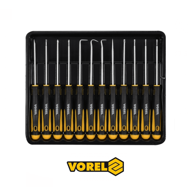 Precision Screwdriver and Hook Set - 12 pcs VOREL