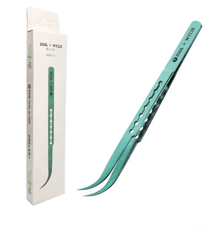 Precise tweezers 2uuL Ti12 ultralight curved titanium