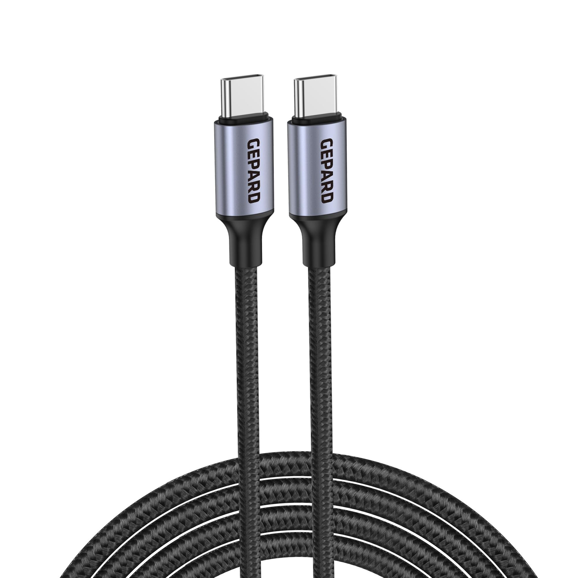 GEPARD USB-C to USB-C PD 60W Cable with Metal Head 2m