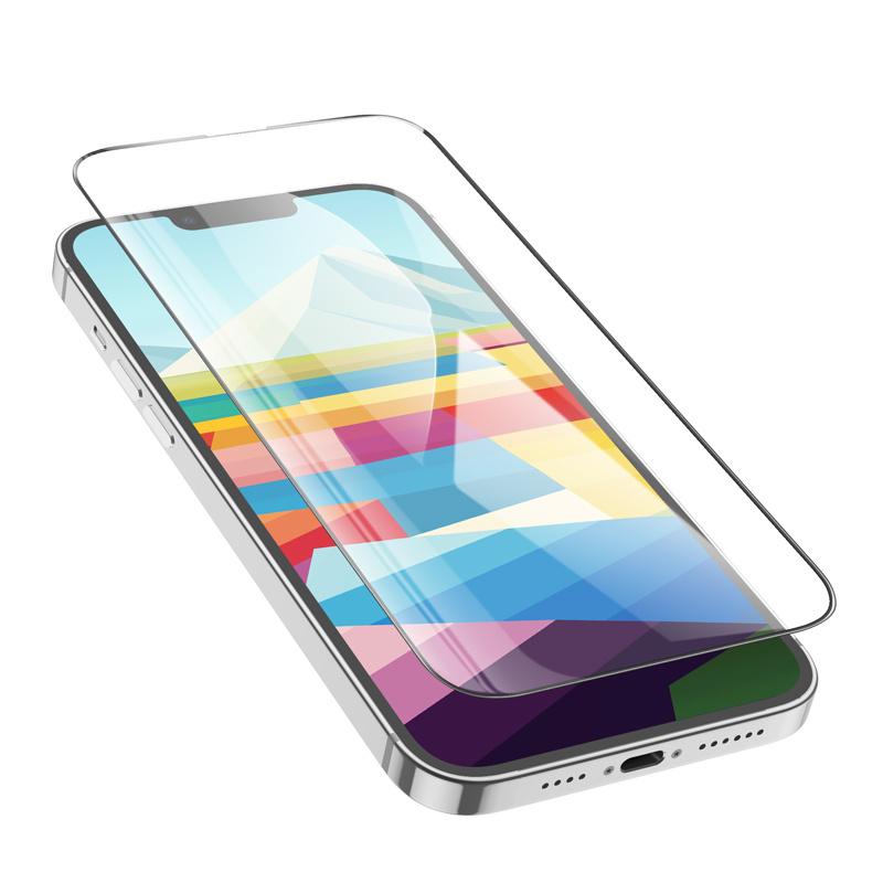 Ochranné tvrzené sklo iPhone 15 HOCO G9 celoplošné lepení 5D sada 25 ks.