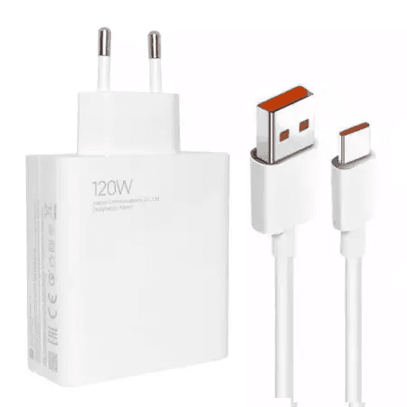 Original Xiaomi MDY-13-EE 120W QC 3.0 Wall Charger + MiCharge Turbo 6A USB-C Cable (bulk)