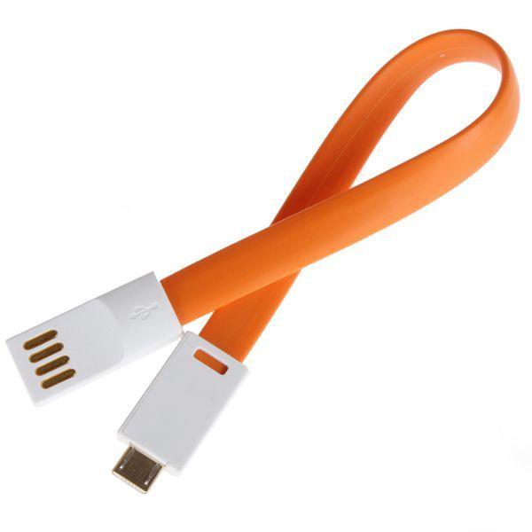 Cable USB Samsung micro USB orange 20 cm