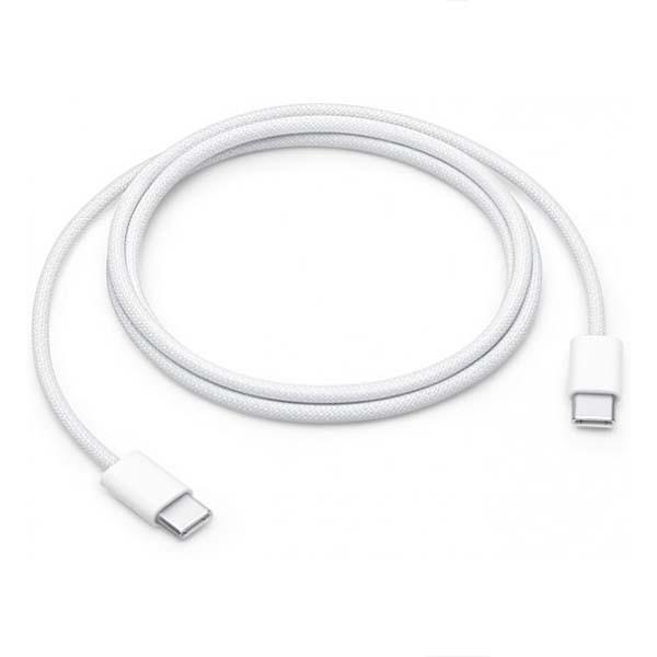 Kabel náhradní USB-C / USB-C pro iPhone 15 v opletu 1m bílý bulk