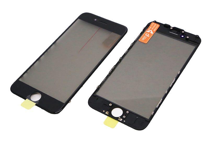 LCD Sklíčko - rámeček - lepidlo OCA - polarizer iPhone 7G černé - sklíčko displeje