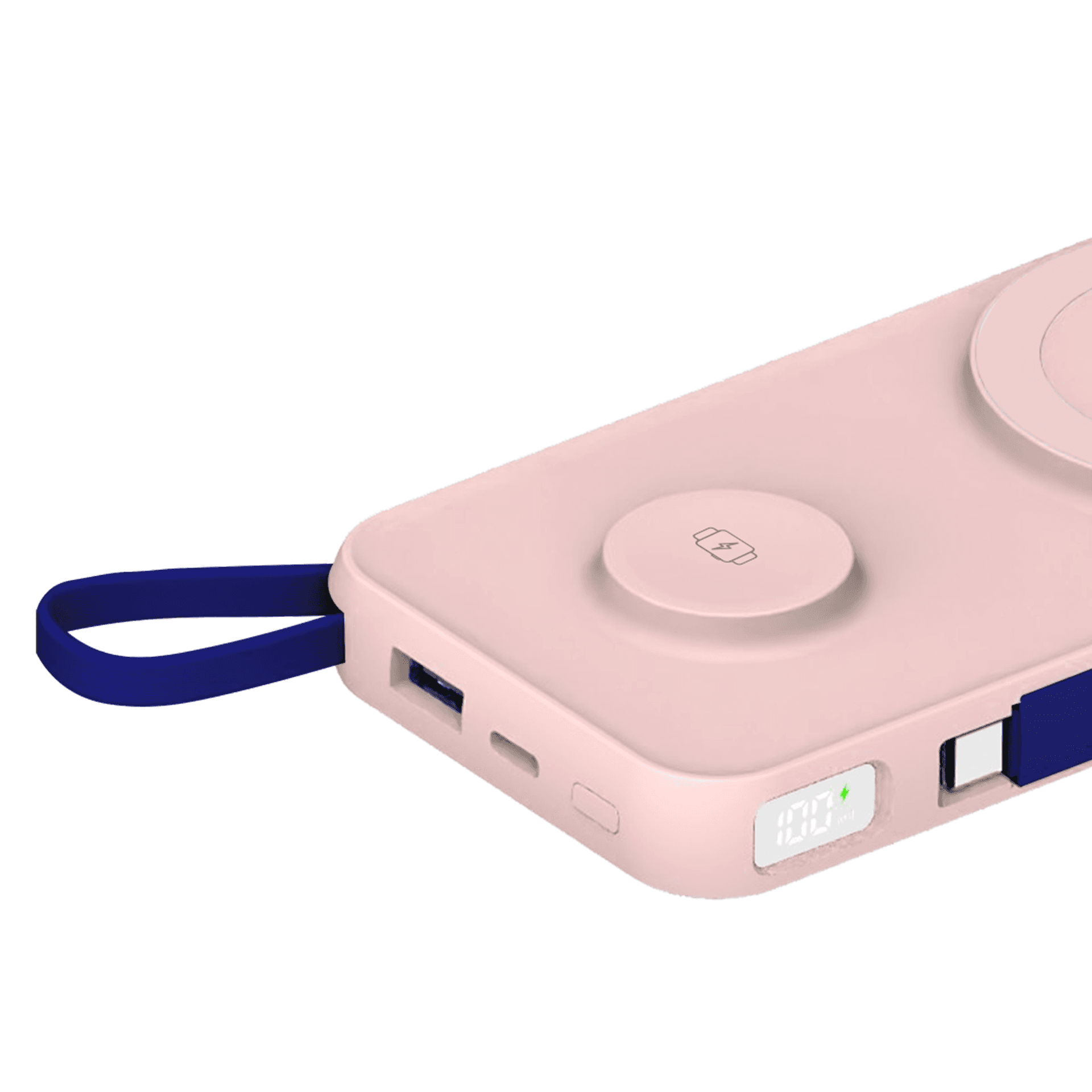 3mk Powerbanka PastelUp 10 000 mAh 22,5W MagSafe + Apple Watch růžová