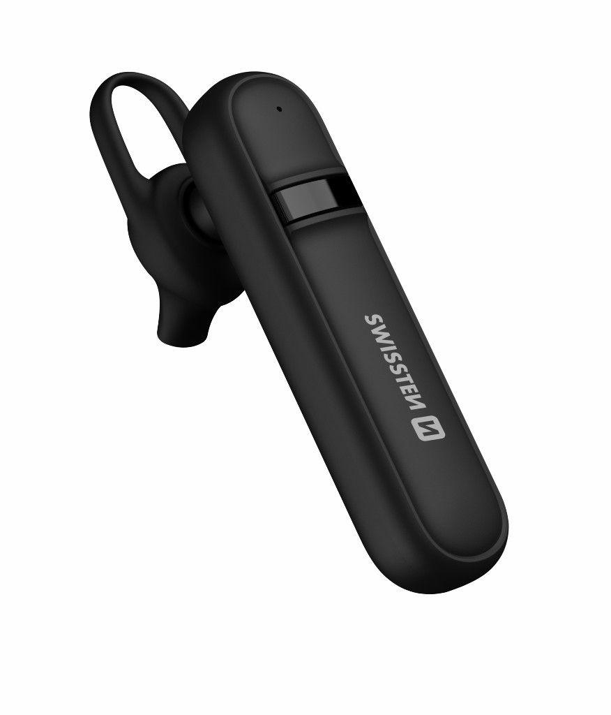 Swissten bluetooth headset sluchátko caller černé