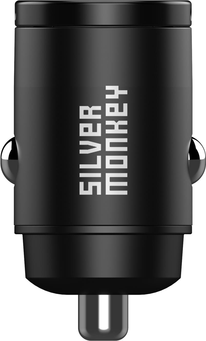 Silver Monkey Car Charger USB-C PD, 30W Black