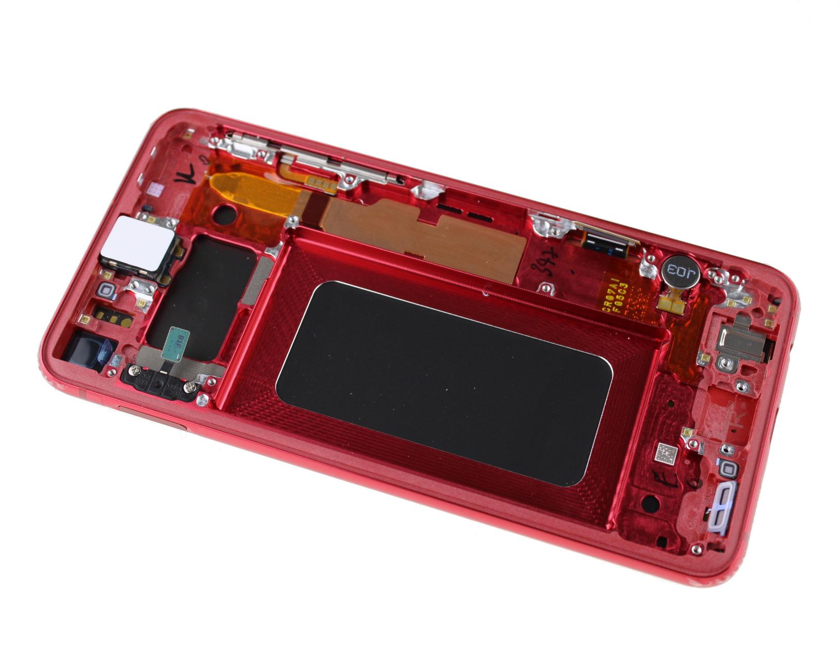 Oryginalny Wyświetlacz LCD + Ekran dotykowy Samsung SM-G970 Galaxy S10e - czerwony