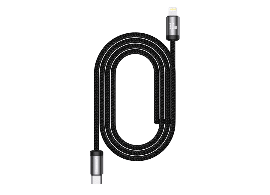 JELLICO cable B27 USB-C - Lightning PD 30W 1M Black