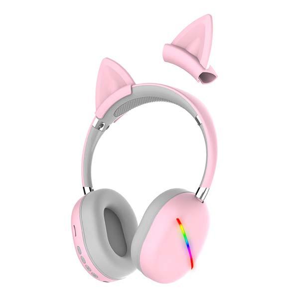 Somostel Wireless Over-Ear Headphones for Kids CJ17 BT 5.0 Pink