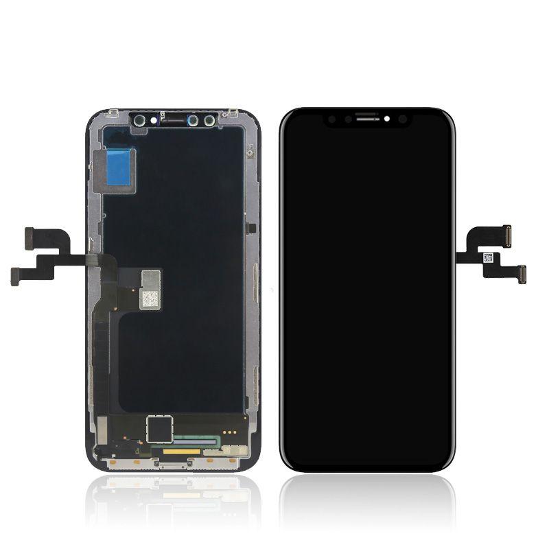 Originál LCD + Dotyková vrstva iPhone X dotyk 6bit černá repasovaný díl - vyměněné sklíčko