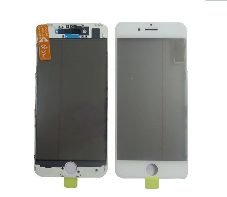 LCD Sklíčko - rámeček - lepidlo OCA - polarizer iPhone 6s bílé - sklíčko displeje