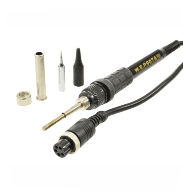 Soldering iron handle W.E.P. 907A with a thin T-I tip