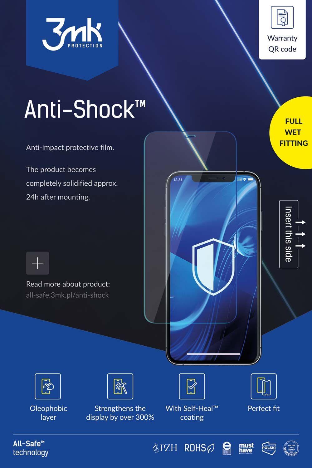 3MK Ochranná fólie All-Safe - AIO Anti-Shock Phone Full Wet Fittting 5ks
