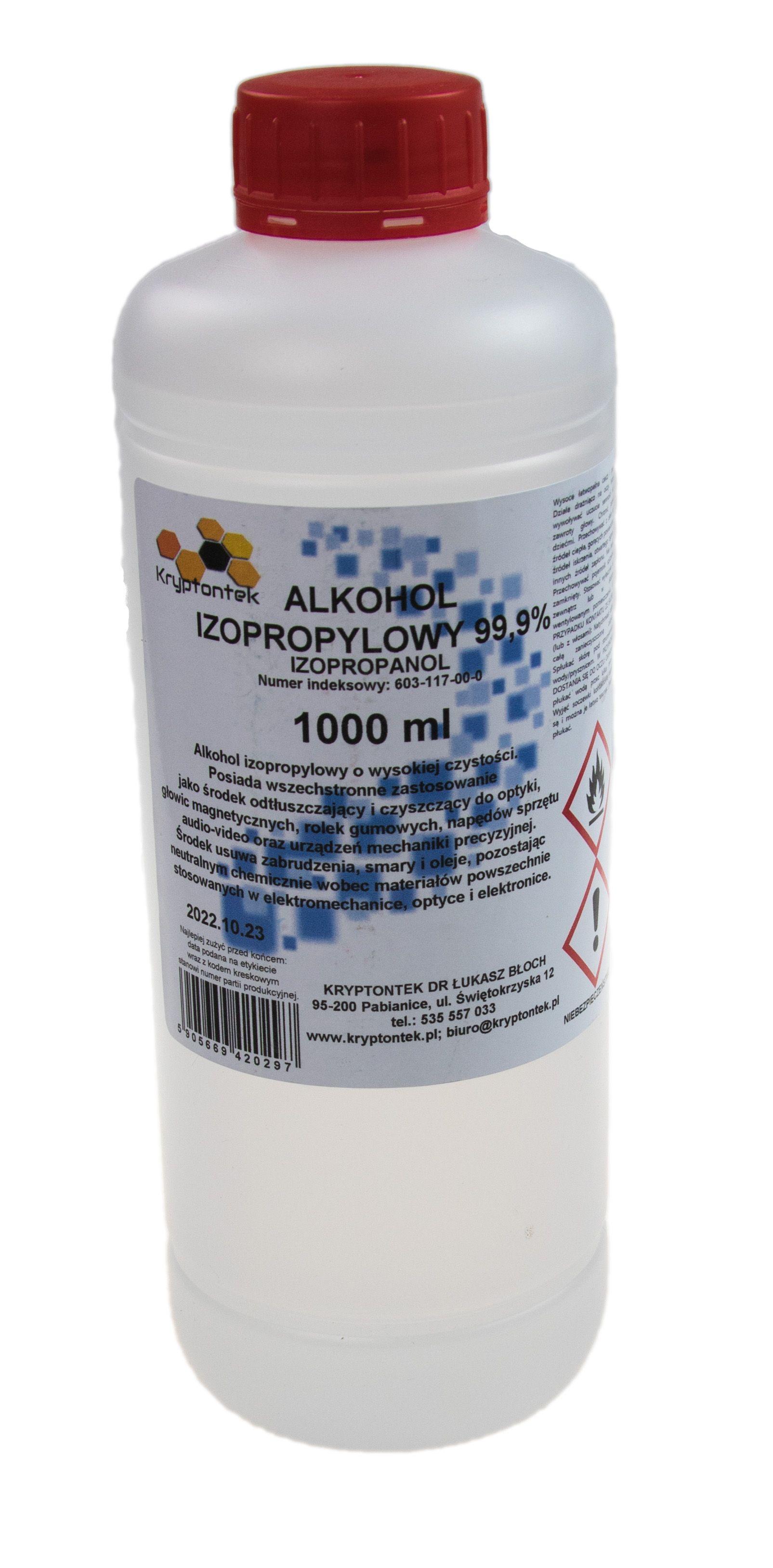Isopropyl alkohol 99.9% 1000ml - - Isopropylalkohol 1kg