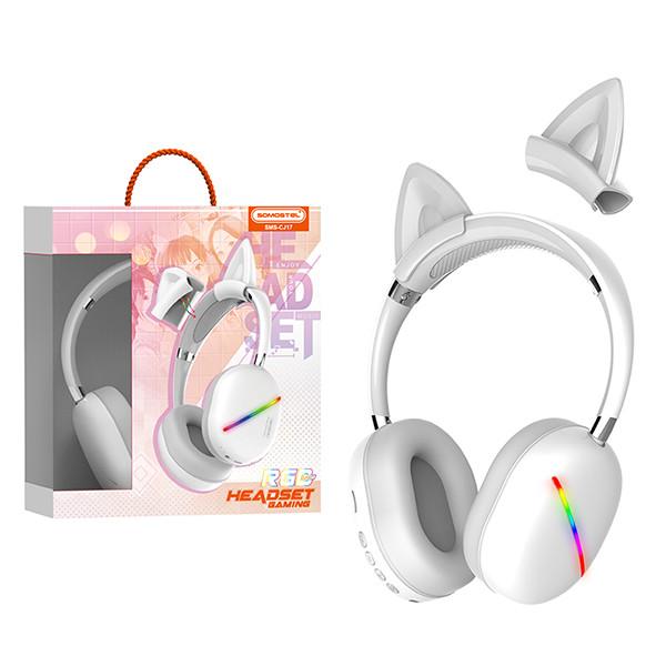 Somostel Wireless Over-Ear Headphones for Kids CJ17 BT 5.0 White