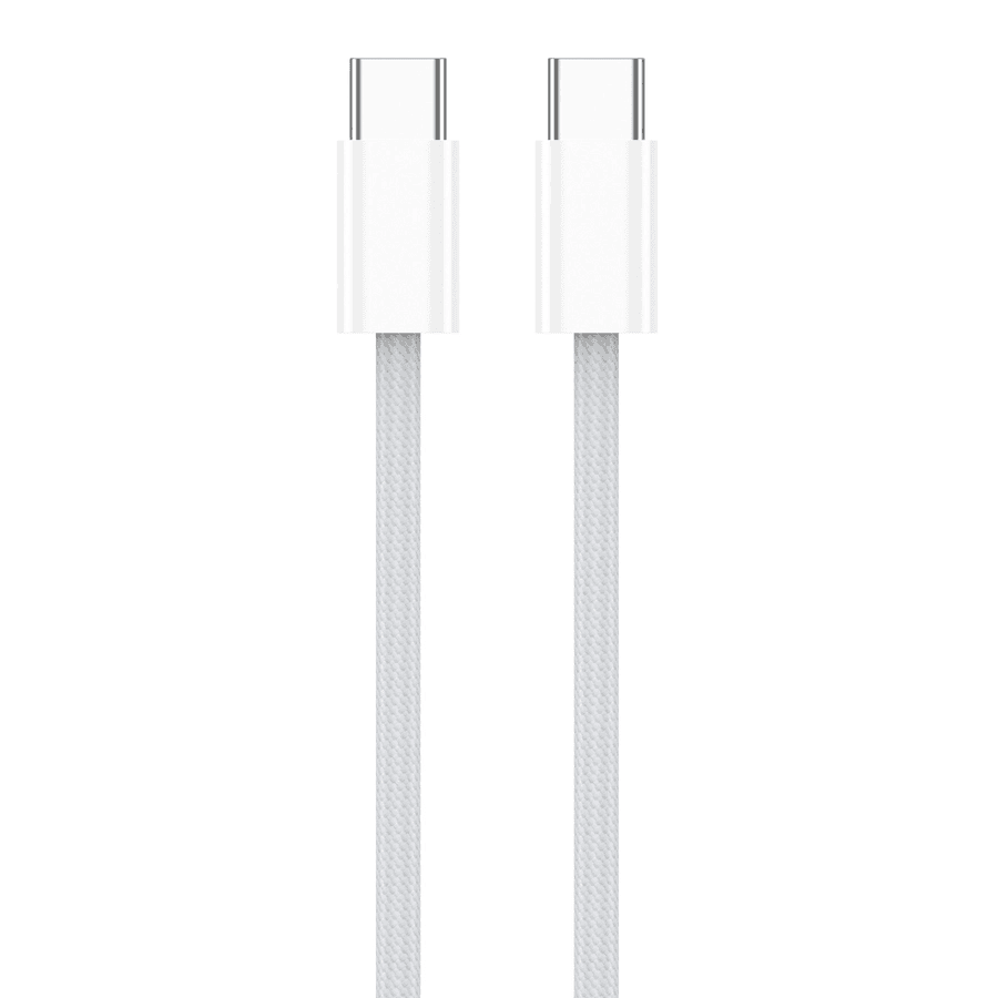 JELLICO kabel - IP15 USB-C / USB-C 60W 1m biały (nylonowy oplot)