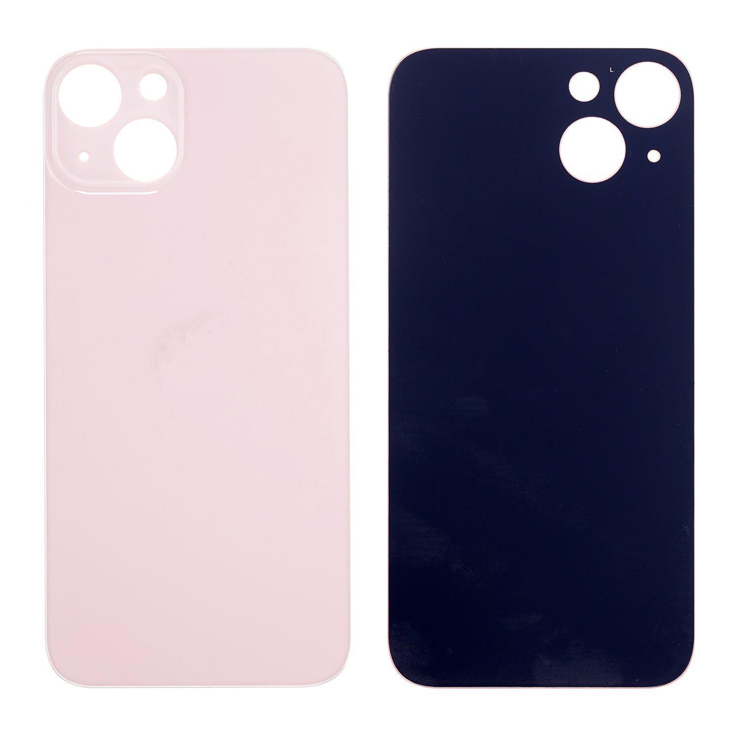 Battery cover iPhone 13 mini with bigger hole for camera glass - pink
