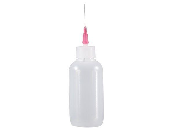 ESD bottle with a needle for dispensing fluxes and other liquids.